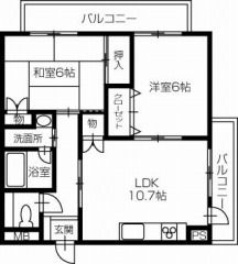 岡山市北区横井上 2LDKマンション