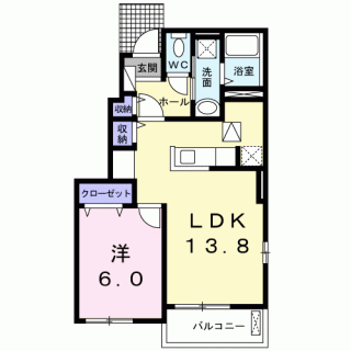 徳島市川内町(旭野) 1LDKアパート