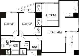 高松市栗林町 3LDKマンション