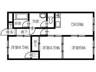 高知市南久万 3DKマンション