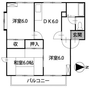高知市鴨部 2LDKアパート