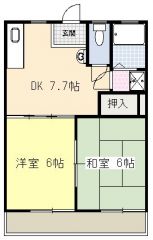 高知市愛宕町4丁目 2DKアパート